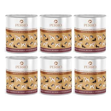 Perro Puretina s tikvicama za odrasle pse 6 x 800 g