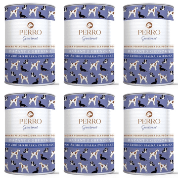 Perro Mokra hrana za pse Gourmet Fazan s kruškom 6 x 400 g