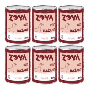Zoya Pheasant - konzerva mokre hrane za pse 6x800g