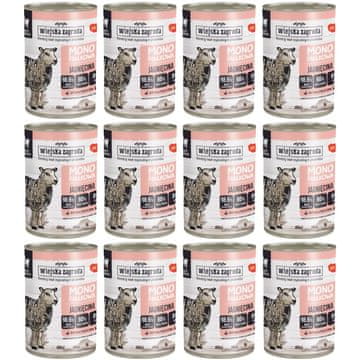 Wiejska Zagroda Mokra hrana za mačke Monoprotein janjetina 12x400g