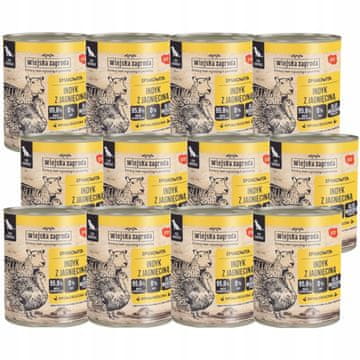Wiejska Zagroda Country Farm Mokra hrana za pse s puretinom i janjetinom 12x800 g