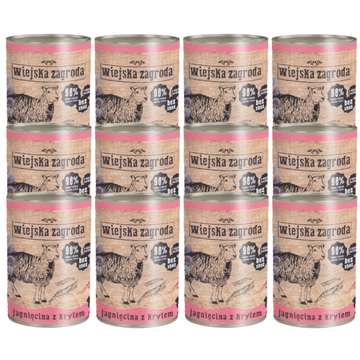 Wiejska Zagroda Country Farm Lamb with Krill - mokra hrana za mačke - 12x400g
