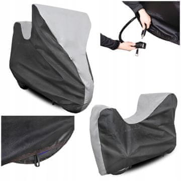 Prekrivač za motocikl s gornjom kutijom L 245x125 Vodootporni UV Multi pas