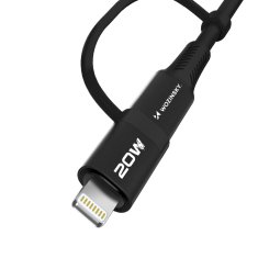 WOZINSKY 4u1 Univerzalni kabel 2x USB-C 1x USB-A 1x Lightning 60W 1m Crni