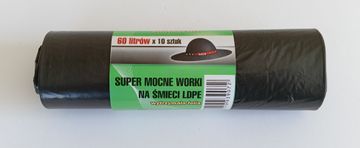 Vreće za smeće 60L 60*80LD crne 10 komada - AN 60L/10