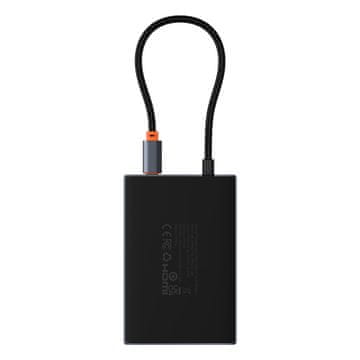 BASEUS 8u1 hub HDMI DisplayPort vga USB-A USB-C adapter - sivi