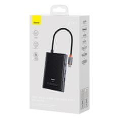BASEUS 8u1 hub HDMI DisplayPort vga USB-A USB-C adapter - sivi