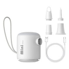 BASEUS Prijenosna punjiva putna pumpa s 4 USB-C nastavka - bijela