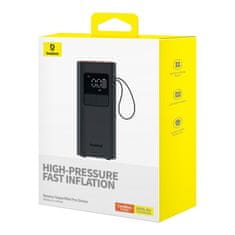 BASEUS Kompresor na baterije, pumpa za gume s zaslonom, 50W, 4000mAh - crna
