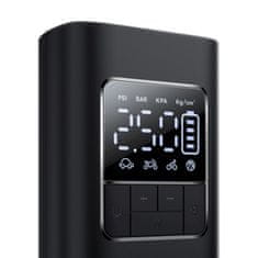BASEUS Kompresor na baterije, pumpa za gume s zaslonom, 50W, 4000mAh - crna