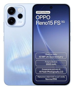 Oppo Reno 15 FS 5G pametni telefon 8GB/512GB plavi