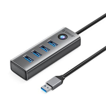 Orico Razdjelnik adaptera za hub PDD4U-U3 4x USB-A - sivi