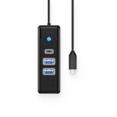 Orico ADAPTER ZA RAZDJELJIVANJE 3 U 1 USB-C NA USB-A USB-C BRZI PRIJENOS CRNI