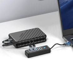 Orico ADAPTER ZA RAZDJELJIVANJE 3 U 1 USB-C NA USB-A USB-C BRZI PRIJENOS CRNI