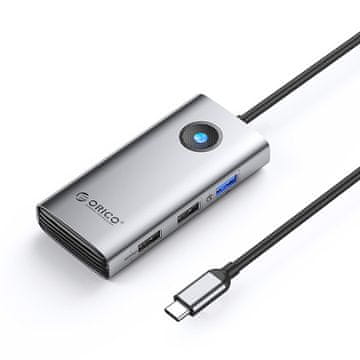 Orico ADAPTER ZA RAZDJELJIVANJE USB-C NA USB-A USB-C PD HDMI 5U1 SIVI