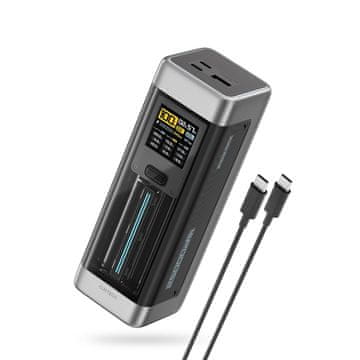 Powerbank 25000mAh USB-C USB-A 210W - crna