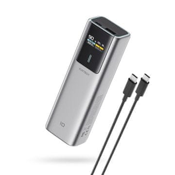 Powerbank 10000mAh USB-C USB-A 150W - siva