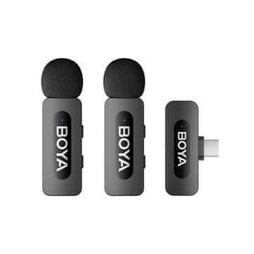 Boya 120dB 2.4GHz USB-C bežični mikrofonski set - crni