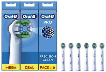 Oral-B EB20RX-6 PrecisionClean bijele glave za četkicu za zube 6 kom.