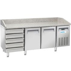 Arktic Hlađeni stol za pizzu s granitnom pločom, 2 pretinca, 6 ladica, 362 l, 210 W