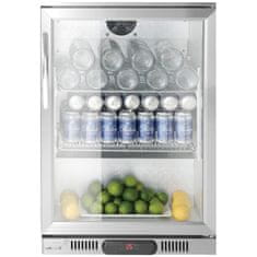 Arktic Podpultni hladnjak s šankom, 1 vrata, LED, 75 l, 120 W, 53x50x84 cm - srebrni
