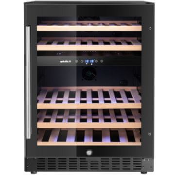 Arktic Dvozonski hladnjak za vino za 46 boca, 137 l, 565x595x820 mm