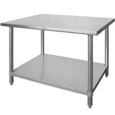 Hendi Budget Line središnji stol s policom, pričvršćen vijcima - 120x60x85 cm