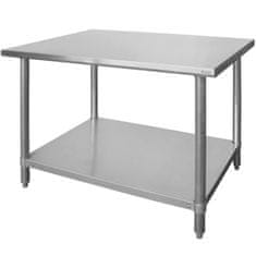 Hendi Budget Line središnji stol s policom, pričvršćen vijcima - 140x60x85 cm
