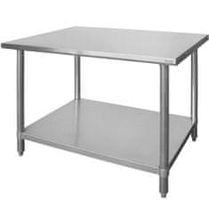 Hendi Budget Line središnji stol s policom, pričvršćen vijcima - 180x60x85 cm