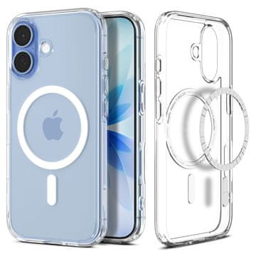 Spigen Ultra hibridna MagSafe maskica za iPhone 17 - prozirna i bijela