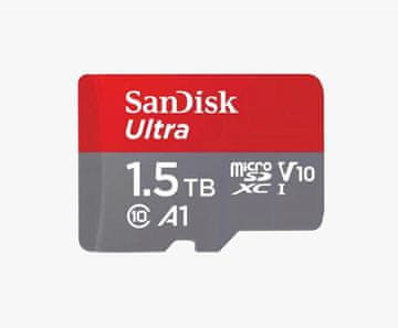 SanDisk SDXC Micro 1,5 TB Ultra, 150 MB/s, UHS-I, C10, A1, adapter