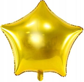 Balon foliowy GWIAZDKA, 48 cm, złota, 1 szt.