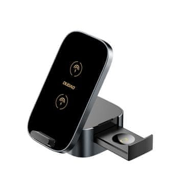 DUDAO 3u1 A11Pro+ 15W induktivni punjač za telefon, pametni sat i slušalice - crni