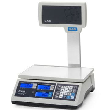 CAS ELEKTRONSKA VAGA, 15 KG, LEGALIZIRANA, KALKULATIVNA TRGOVAČKA VAGA