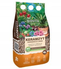 BioVita Ekspandirana glina za vrtlarstvo 4-8 mm u posudama, učinkovita, čista, 4 l