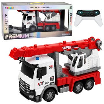 slomart RC kamion s dizalicom, pokretna dizalica, svjetla, 1:14