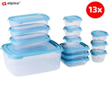 Alpina komplet posuda za pohranu namirnica i hrane, 13x posuda, nepropusne