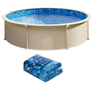 VEVOR Podloga za bazen Unibead 24 ft okrugla 732x120 cm plava