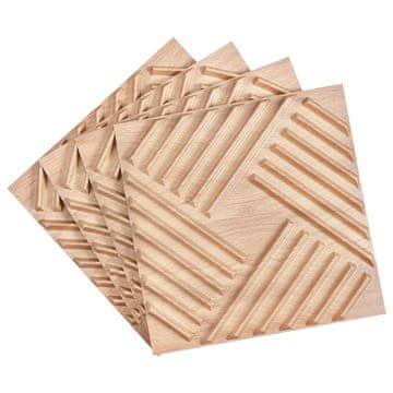 VEVOR Zidni paneli 3D letvice 50x50x2.56 cm svijetlo drvo