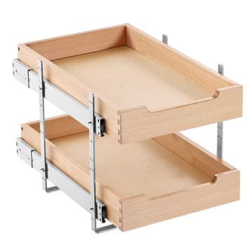 VEVOR Organizator ormarića, 2 razine, izvlačni, 31.5x53.3x7.6 cm, podesiv