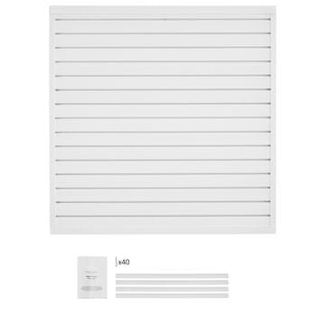 VEVOR Panel za zid s letvicama 1230x1235x20 mm bijeli