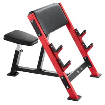 VEVOR Klupa za pregib bicepsa podesiva, klupa za utege 300 kg, crna