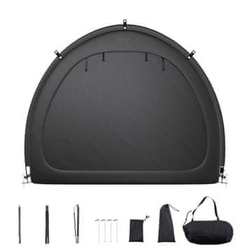 VEVOR Šator za pohranu bicikla 1706x2133x1524 mm Crni