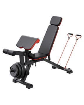 VEVOR Podesiva klupa za vježbanje s produžetkom za noge i naslonom za biceps 187.8x53x88-100 cm