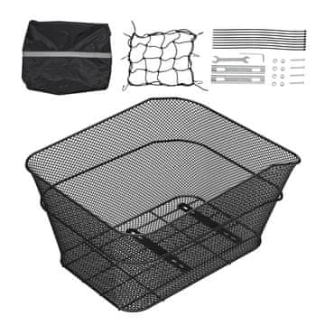 VEVOR Stražnja košara za bicikl 39x31x21 cm Crna