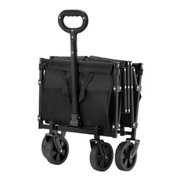 VEVOR Sklopiva kolica za prijevoz 44x17.5x73 cm Crna