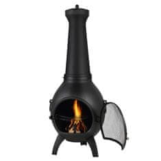 VEVOR Kamin Sferični 52x50x130 cm Crni
