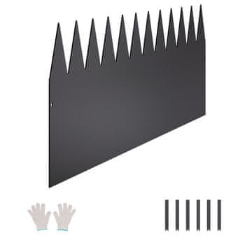 VEVOR Rubni profil za uređenje krajolika 101.6x30.5x0.15 cm Crni metal