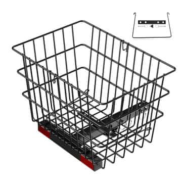 VEVOR Stražnja košara za skuter 39x30x30 cm metalna