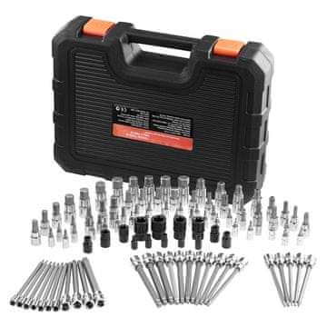 VEVOR Set nasadnih ključeva 107 komada 390x300x87 mm Crni